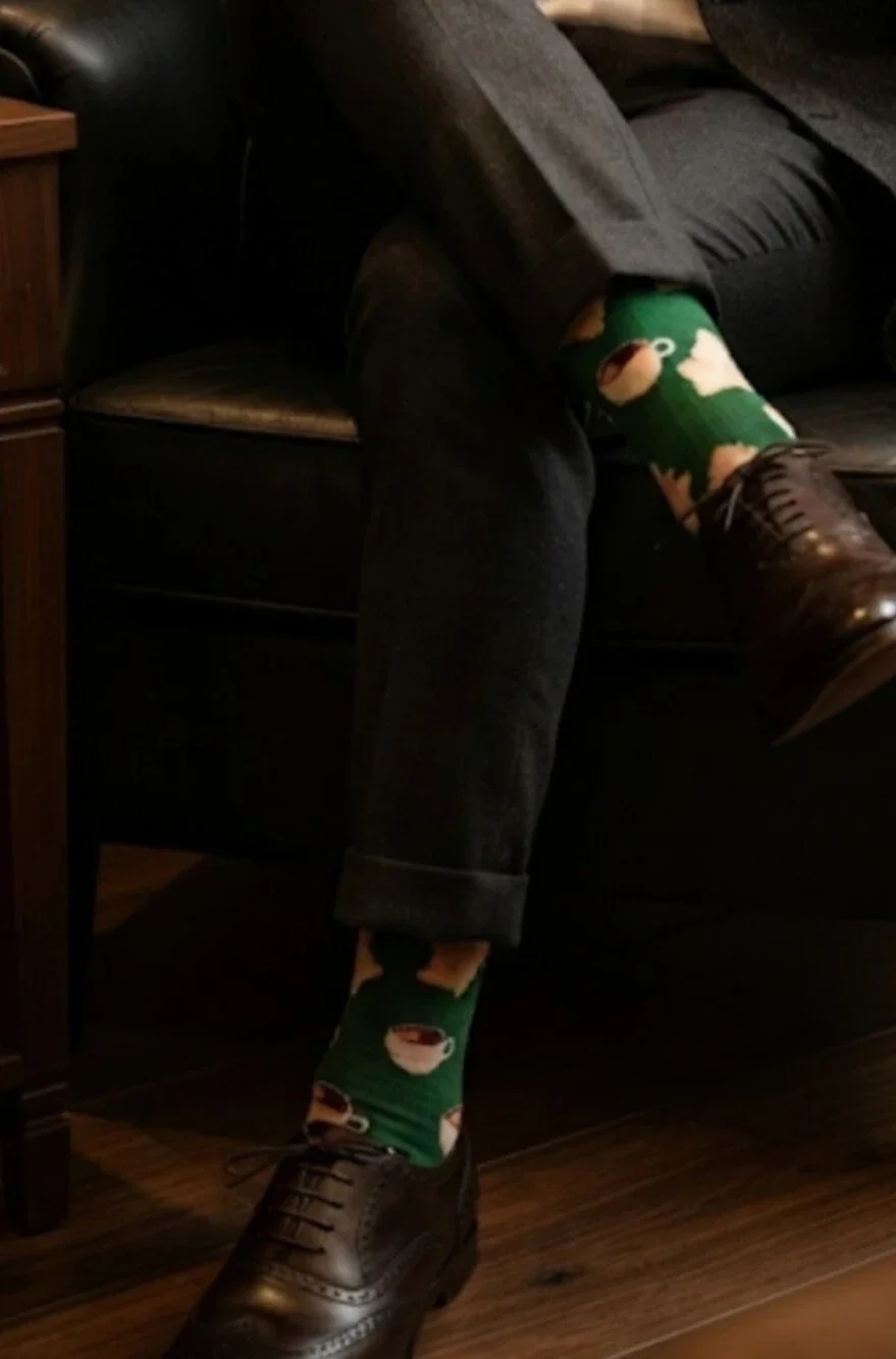 Coffee Break Combed Cotton Socks by The Royal Standard